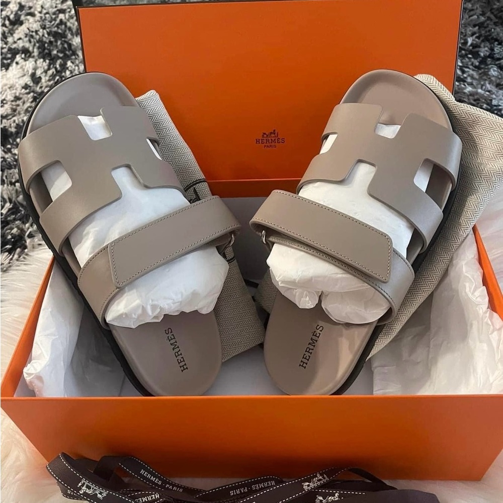 Hermes Beige Mastic Chypre Sandals size 37